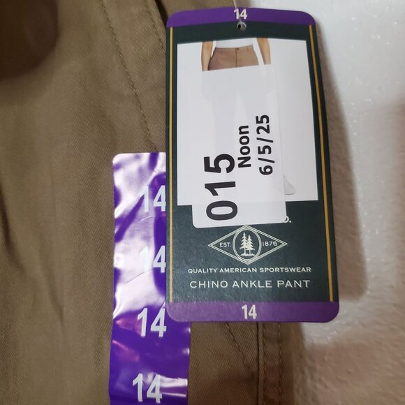 G.H. Bass & Co. Womens Khaki Straight-Leg Pants Size 14 Casual Wear - Picture 8 of 10